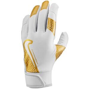 Nike Dri-Fit Hyperdiamond 2.0 White Gold Softball Batting Gloves Women’s Size S